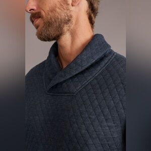 Marine Layer Corbet Quilted Shawl Collar Pullover